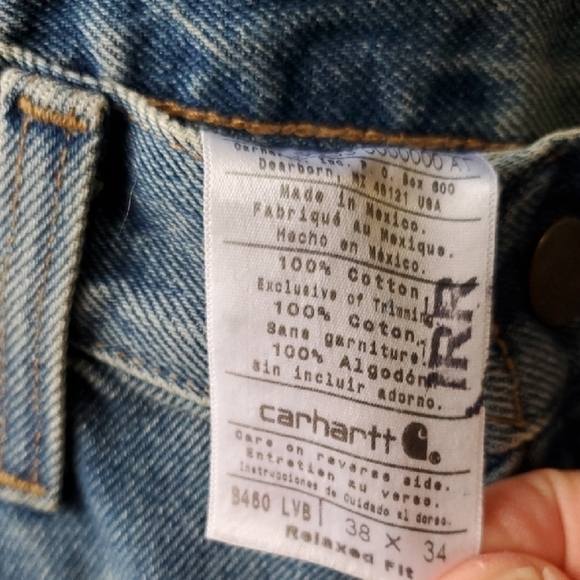 Carhartt Relaxed Blue Jeans with Classic Stitching 38 X 34 - Picture 7 of 9